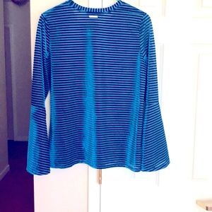 Lux Beautiful Michael Kors Blue Velvet Women’s Dressy Top